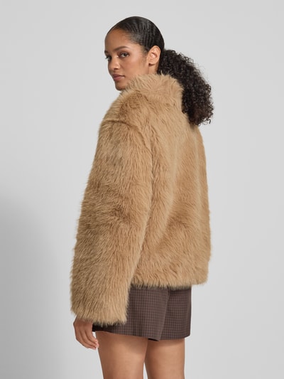 Jake*s Collection Kurtka z imitacji futra z wykładanym kołnierzem Camel 5