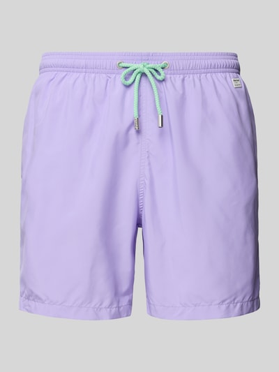 MC2 Saint Barth Regular fit korte zwembroek met labelbadge, model 'LIGHTING PANTONE' Lila - 1