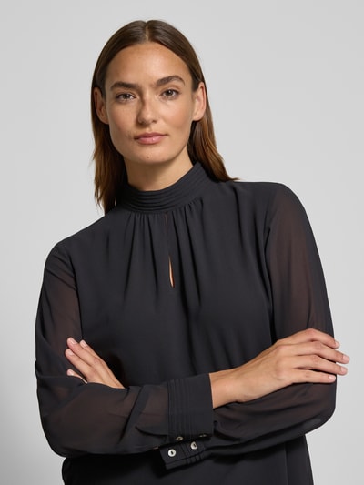 s.Oliver BLACK LABEL Regular Fit Langarmbluse mit Schlüsselloch-Ausschnitt Black 3