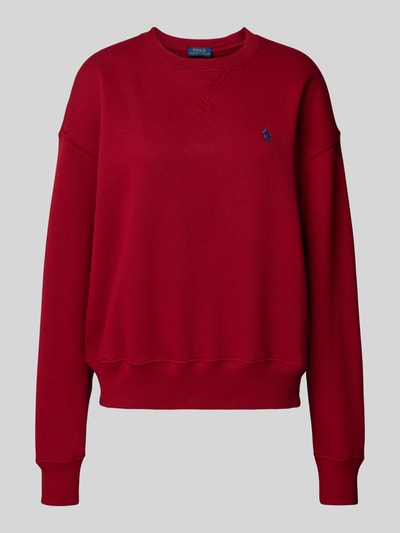 Polo Ralph Lauren Sweatshirt mit überschnittenen Schultern und Label-Stitching Bordeaux 2