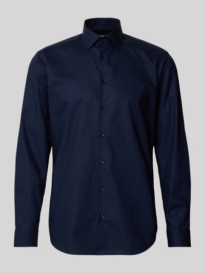 Christian Berg Men Regular fit zakelijk overhemd met kentkraag Marineblauw - 2