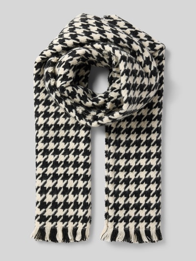 ICHI Schal mit Fransen Modell 'IAVANJAA' Black 1