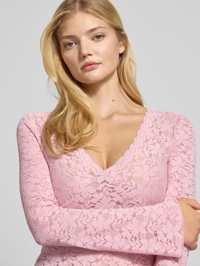 Gina Tricot Shirt met lange mouwen en V-hals Roze - 3