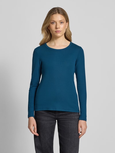 Tom Tailor Bluzka z długim rękawem o kroju regular fit z mieszanki bawełny Petrol 4