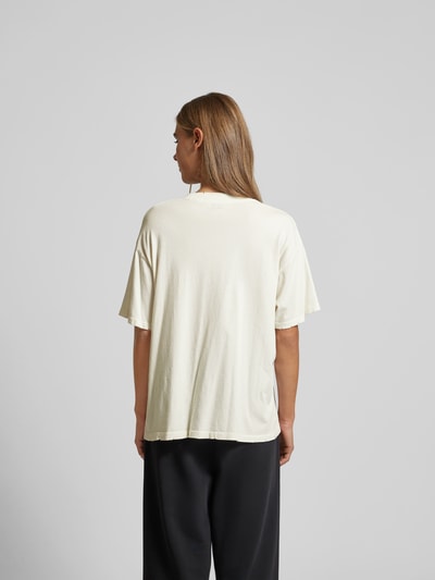 Anine Bing Oversized T-Shirt mit Label-Print Offwhite 5