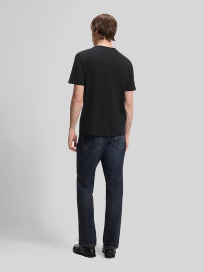 HUGO Blue regular fit T-shirt van puur katoen model 'NESPTEE' BLACK - 5