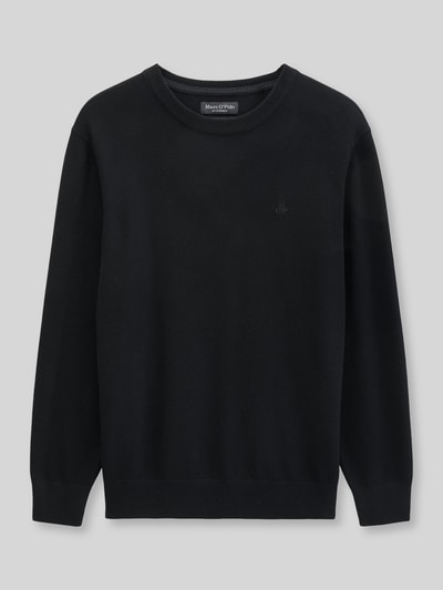 Marc O'Polo Regular Fit Pullover aus Baumwoll-Mix mir Schurwoll-Anteil Black 2