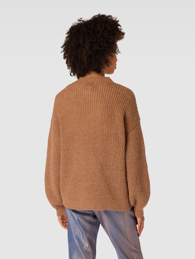 Only Gebreide pullover met structuurmotief, model 'ALISA' Camel - 5