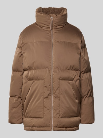 OPUS Steppjacke mit Stehkragen und Eingrifftaschen Modell 'Hileen' Schoko 2