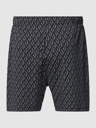 Schiesser Boxershort met all-over motief, model 'FINE INTERLOCK' Marineblauw - 3