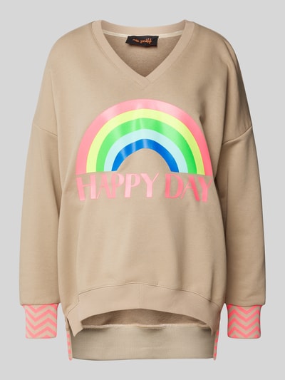 miss goodlife Oversized Sweatshirt mit Motiv-Print Beige 2