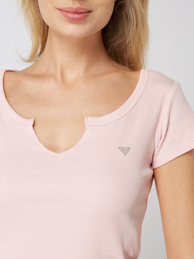 Guess Cropped Shirt aus reiner Bio-Baumwolle  Rosa 3