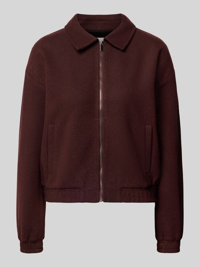 OPUS Sweatjacke mit Fleece-Innenseite Modell 'Gerzi' Bordeaux 1