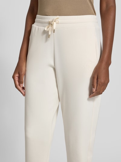 JOOP! Spodnie dresowe z wpuszczanymi kieszeniami model ‘TORIA’ Złamany biały 3