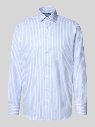 ETERNA Koszula biznesowa o kroju Modern Fit z kołnierzykiem typu kent Błękitny 2