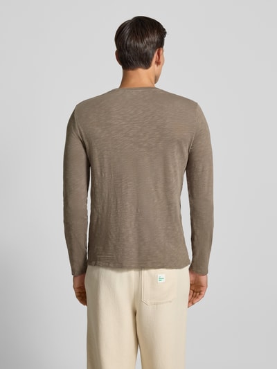 American Vintage Bluzka z długim rękawem i okrągłym dekoltem model ‘BYSAPICK’ Camel 5