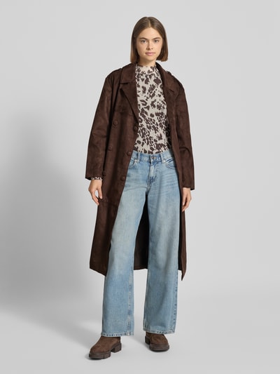 Only Regular Fit Trenchcoat IN Wildleder-Optik Modell 'BINE' Schoko 1