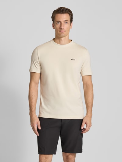 BOSS Green Regular Fit T-Shirt aus Baumwoll-Mix Modell 'TEE' Offwhite 4