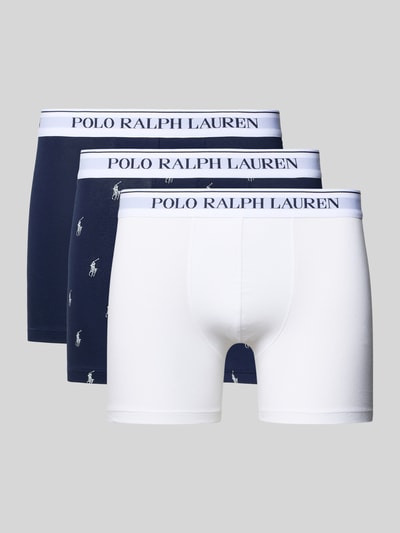 Produktfoto, Trunks aus Baumwoll-Mix im 3er-Pack von Polo Ralph Lauren Underwear in Unifarben mit Label-Bund, elastischer Bund, glatte Textur
