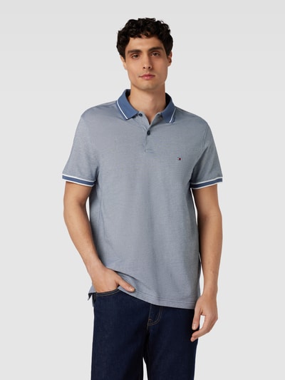 Tommy Hilfiger Koszulka polo z wyhaftowanym logo Szaroniebieski 4