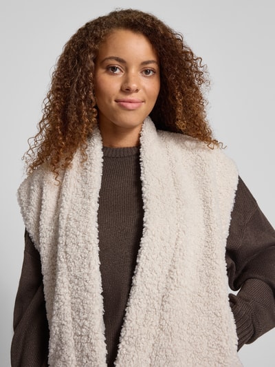 Only Relaxed fit gilet in teddybontlook, model 'NAYA' Ecru - 3