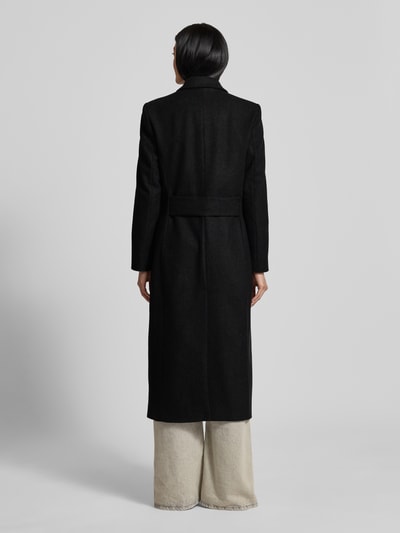 Stefanel Mantel in Wickel-Optik mit Reverskragen Dunkelbraun 5