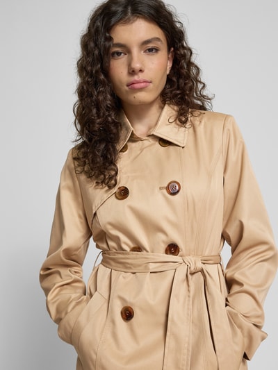 Only Regular Fit Trenchcoat mit Kentkragen Modell 'VALERIE' Beige 3