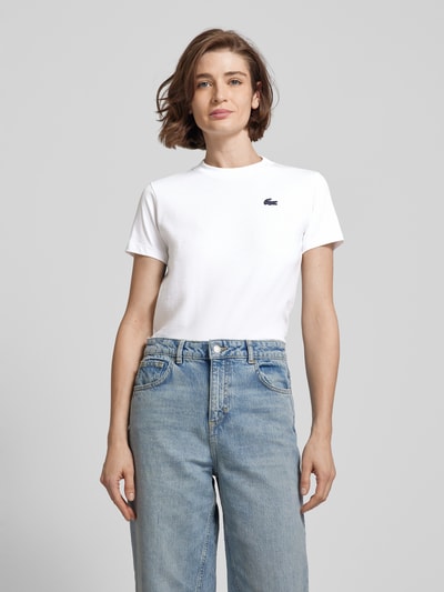 Lacoste Sport T-shirt z naszywką z logo Biały 4