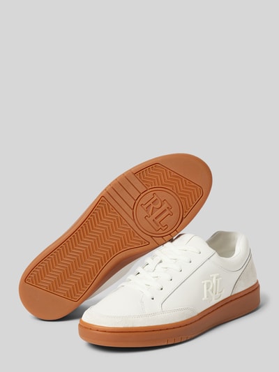 Lauren Ralph Lauren Ledersneaker mit Label-Details Weiss 4