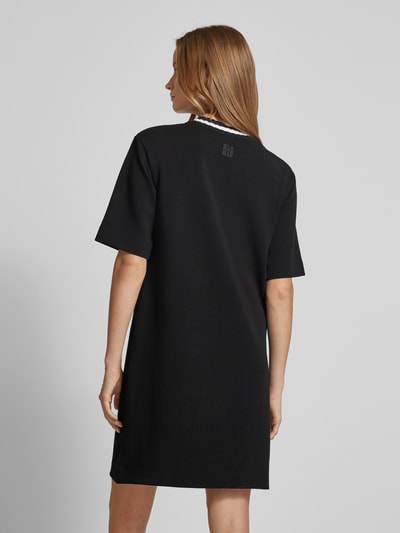 Marc Cain Knielange T-shirtjurk met ronde hals Zwart - 5