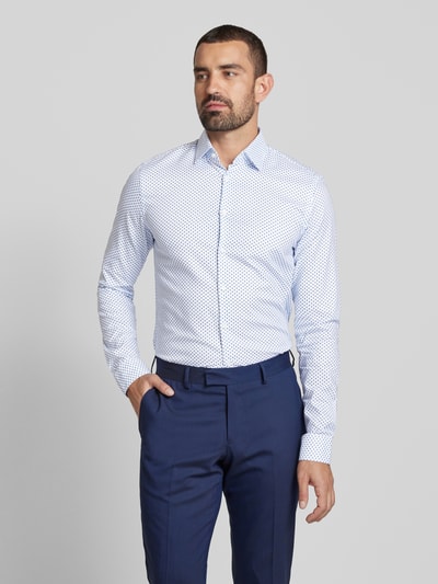 Jake*s Slim Fit Business-Hemd mit extra langen Ärmeln Weiss 4