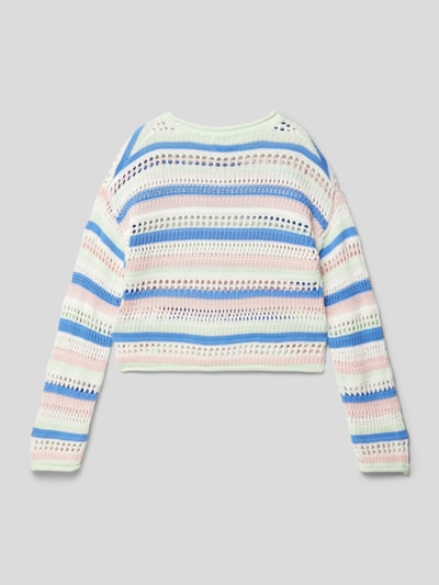 Tom Tailor Gebreide pullover met broderie anglaise Mintgroen - 3