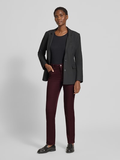 Christian Berg Woman Slim Fit Jeans mit Eingriff- und Gesäßtaschen Dunkelrot 1