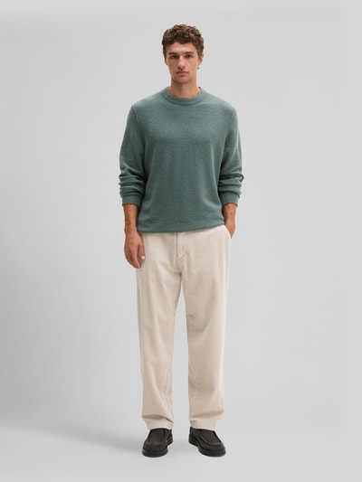 Marc O'Polo Sweter z mieszanki bawełny o miękkim, fakturowanym wyglądzie Trzcinowy 1