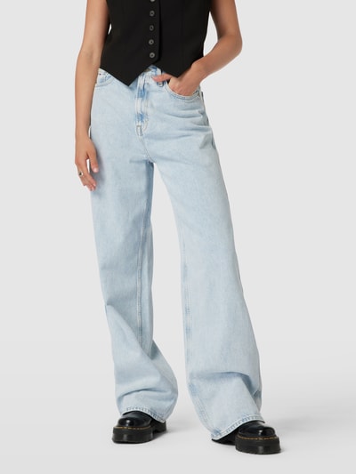 Tommy Jeans Wide Leg Jeans mit Logo-Stitching Modell 'CLAIRE' Jeansblau 4