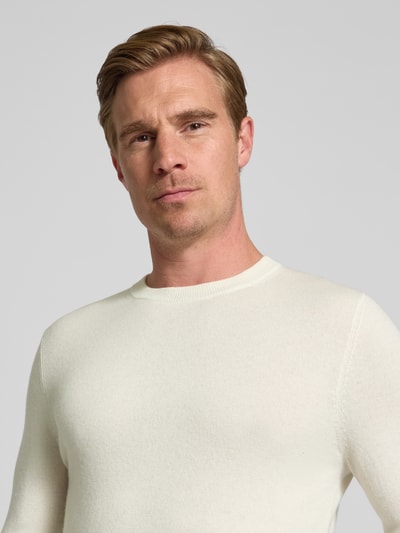 Christian Berg Men Strickpullover aus Wolle-Kaschmir-Mix Offwhite Melange 3