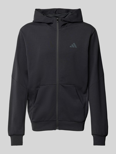 Adidas Training Bluza rozpinana z nadrukiem z logo Czarny 2