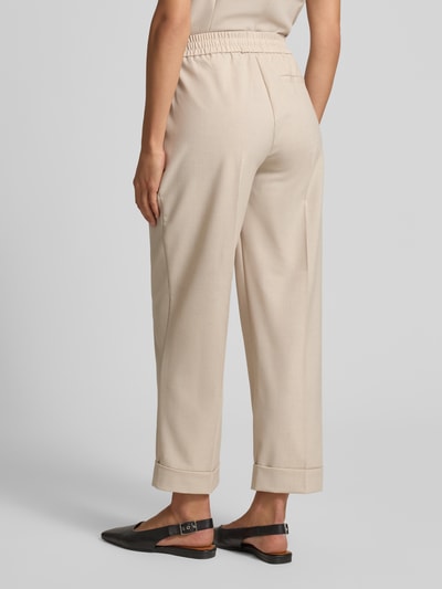 OPUS Spodnie materiałowe w kant model ‘Melosa’ Piaskowy 5