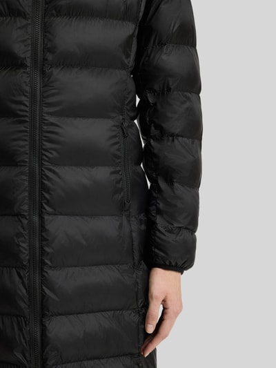 HUGO Regular fit gewatteerde lange jas met capuchon  Zwart - 6