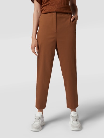 Jake*s Collection Stoffen broek met stretch Middenbruin - 4