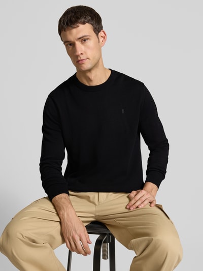 Armedangels Regular Fit Strickpullover aus reiner Baumwolle Modell 'LOUKAA' Black 3