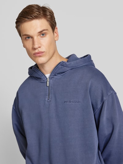 Pegador Oversized Hoodie mit Label-Stitching Hellblau 3