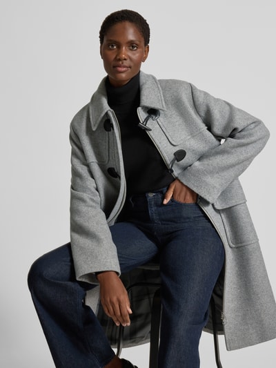 Barbour Comfort Fit Dufflecoat aus Woll-Mix Modell 'MELODY' Hellgrau Melange 3