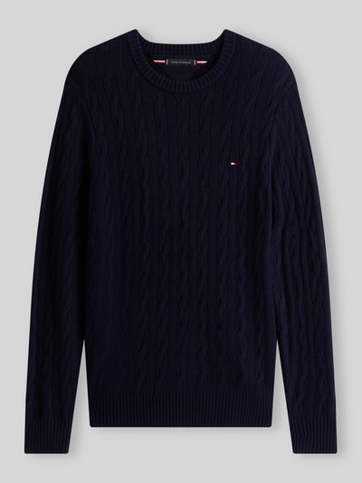 Tommy Hilfiger Regular Fit Pullover aus reiner Schafswolle Marine 2