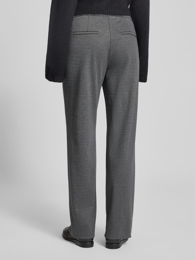 MAC Wide leg broek met elastische band, model 'Chiara' Middengrijs gemêleerd - 5