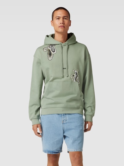 HUGO Hoodie mit Motiv-Print Modell 'Dolias' Mint 4