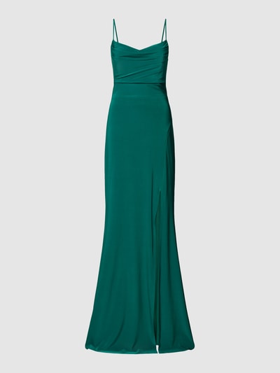 TROYDEN COLLECTION Abendkleid mit Gehschlitz Smaragd 2