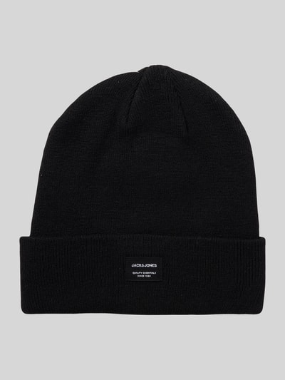 Jack & Jones Beanie mit Label-Patch Modell 'DNA' Black 1