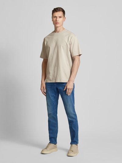 Tom Tailor Slim Fit Jeans in unifarbenem Design Modell 'Josh' Jeansblau 1