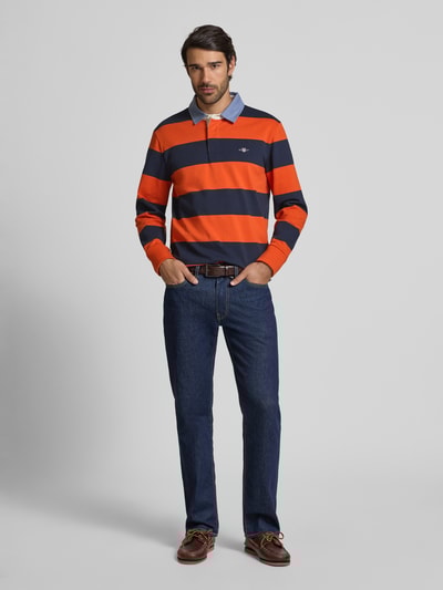 Gant Sweatshirt mit Polokragen Orange 1